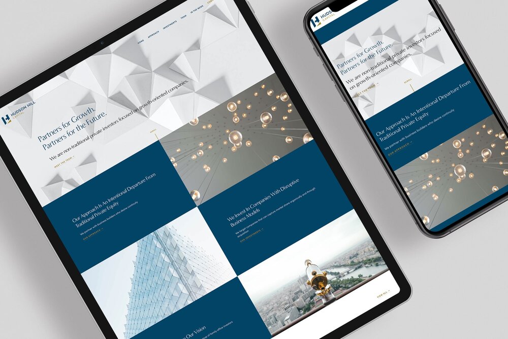 Hudson Hill Capital - displayed page on phone