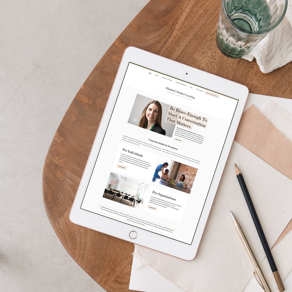 Elizabeth Newhart - displayed page on tablet