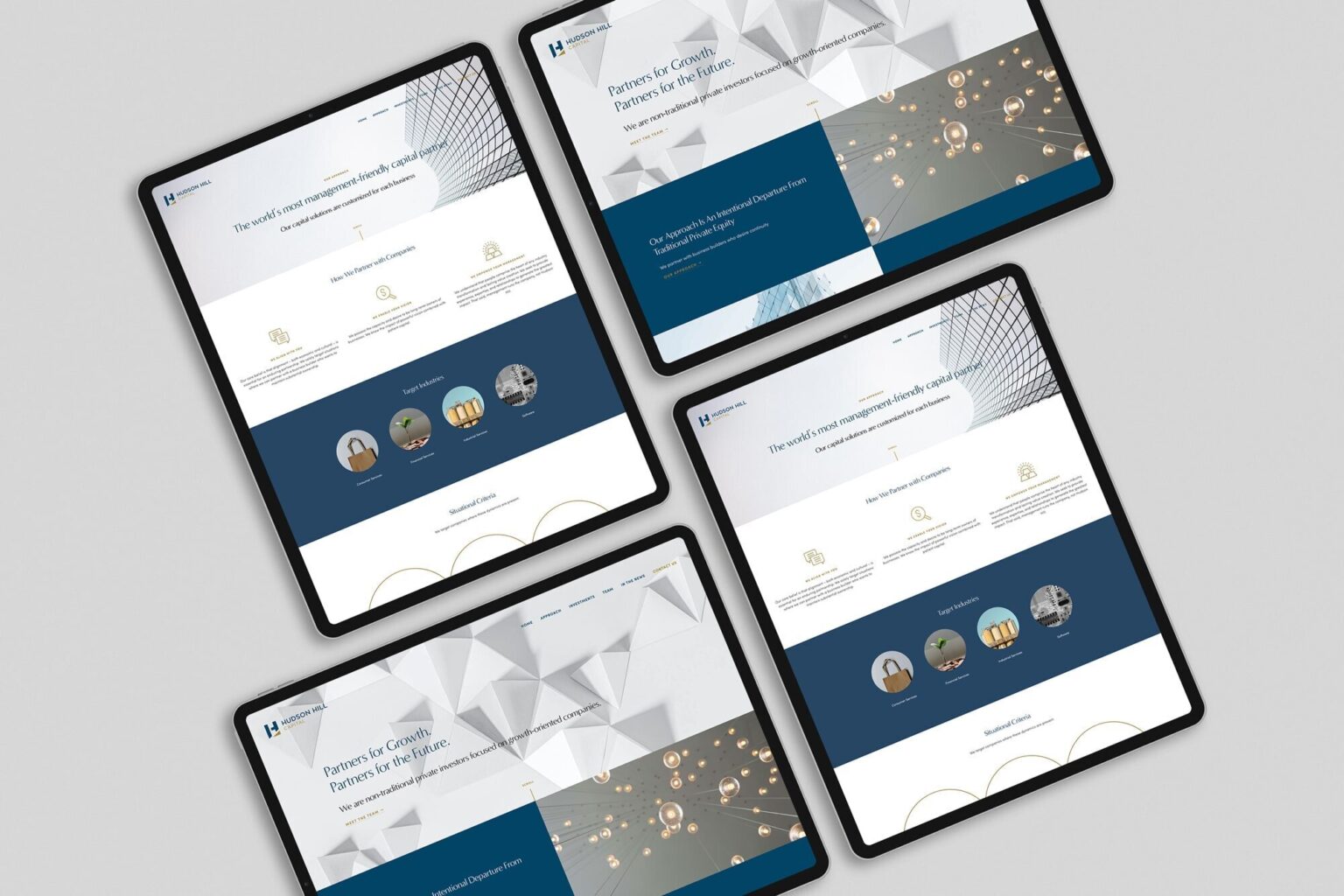 Loom Collective - Hudson Hill Capital - pages on tablet