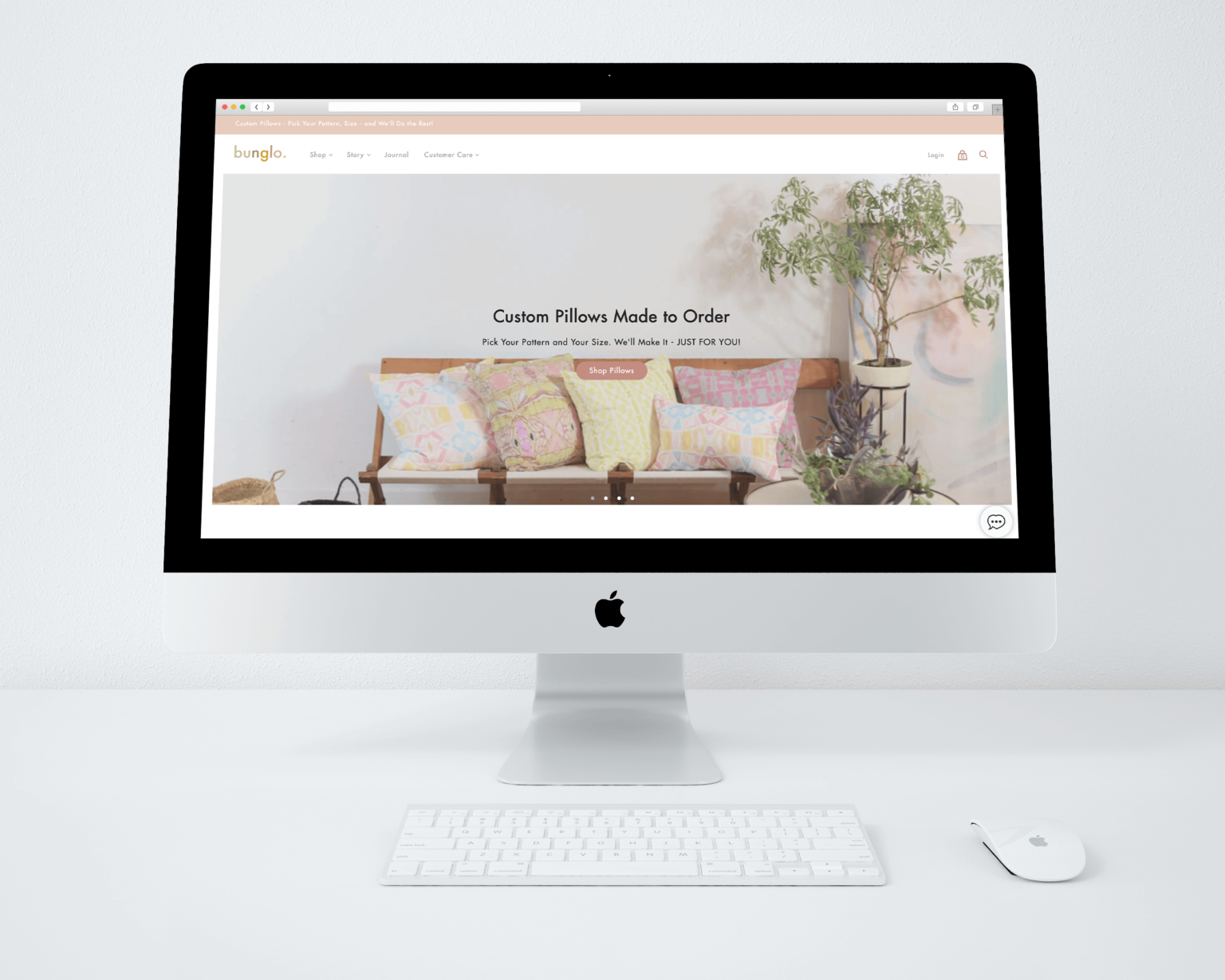 Loom Collective - Bunglo - displayed page on desktop